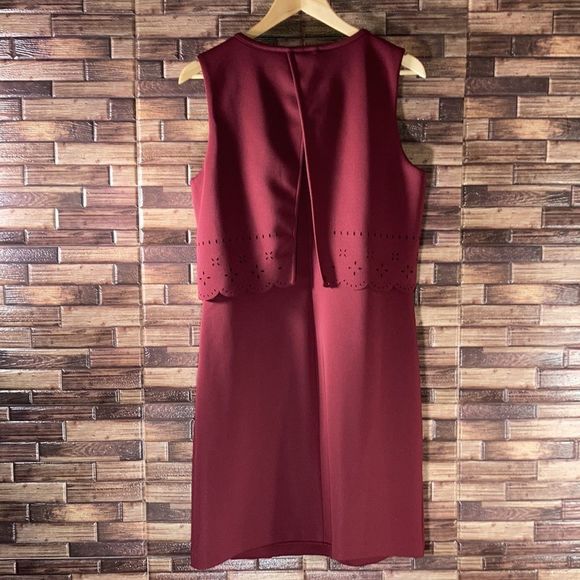 Womens 41 Hawthorn Burgundy Popover Dress Large - Picture 2 of 11
